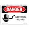 Signmission OSHA Danger Sign, 7" Height, 10" Width, Rigid Plastic, Electrical Hazard, Landscape, L-1196 OS-DS-P-710-L-1196 - alternate 1